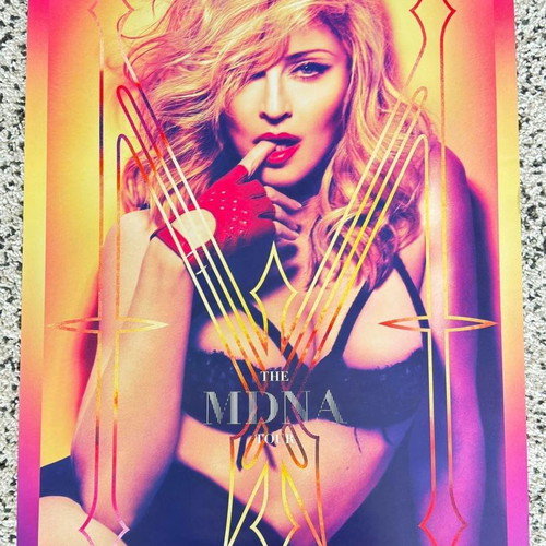 Madonna MDNA tour poster new, rare for fan club only