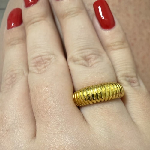 Loisir golden vintage iconic chic ring made of S925 silver, like new
