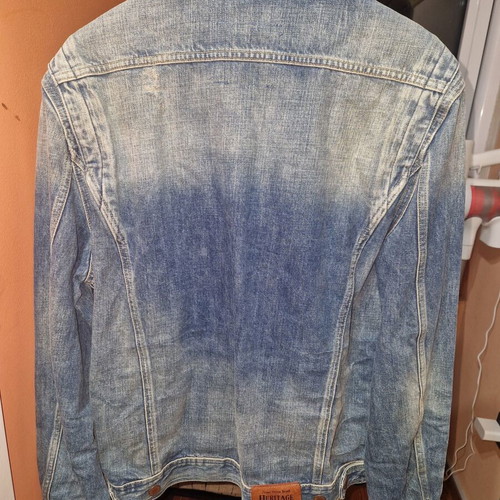Jean jacket Heritage men's like new, size Large, gray