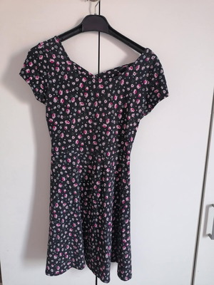 Short dress in A-line, like new, blue multicolor