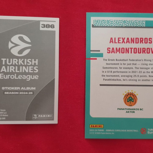 Kostas Sloukas and Alexandros Samontourov basketball cards new