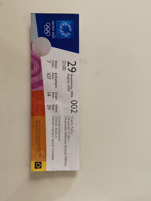 Athens 2004 Olympic Games Closing Ceremony ticket