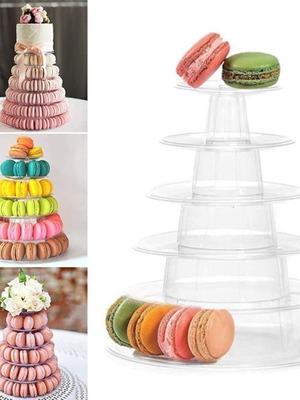 Clear 6-Tier Cake Stand New Plastic Dessert Display