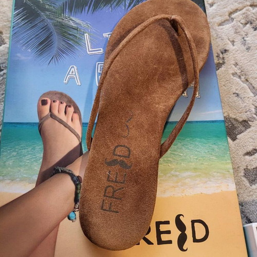 Keep Fred leather flip-flop brown new, size 39
