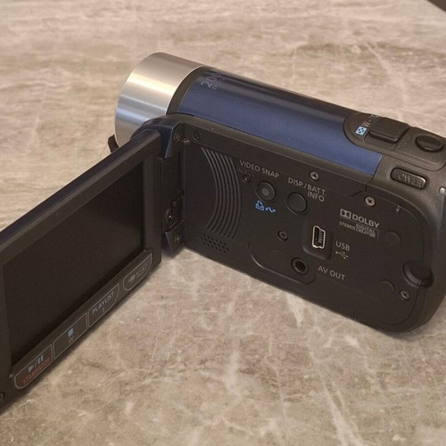 Canon Legria FS306 camcorder with flip-out LCD