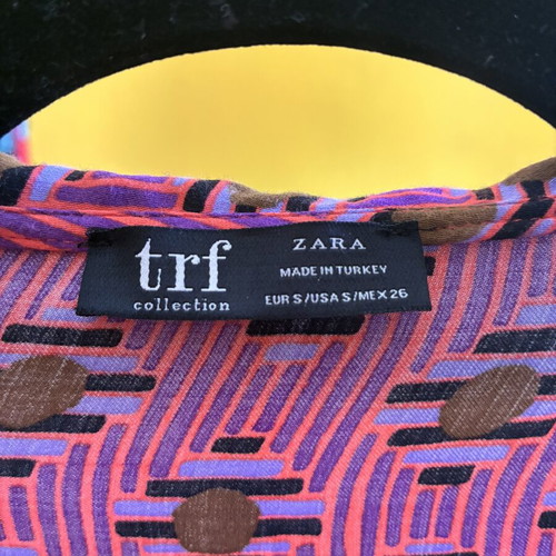 Zara TRF shirt with retro optical geometric print, excellent like-new condition