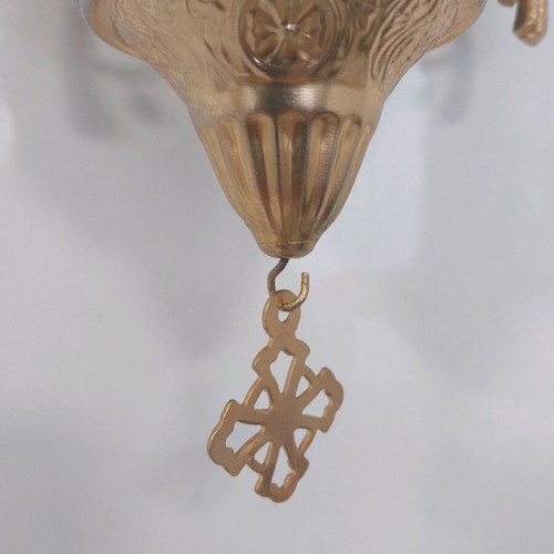 Silver-plated lamp used like new with 50 cm chain and 22 cm lamp hooks