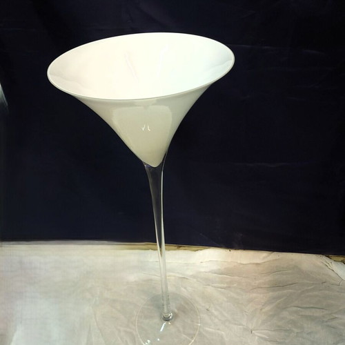 Decorative glass vases Martini set like new, heights 70cm & 90cm