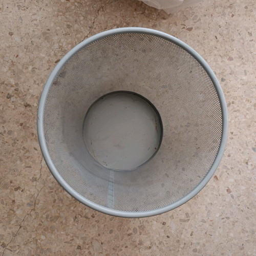 IKEA metal office bin used with defect, 35cm height, 29cm diameter