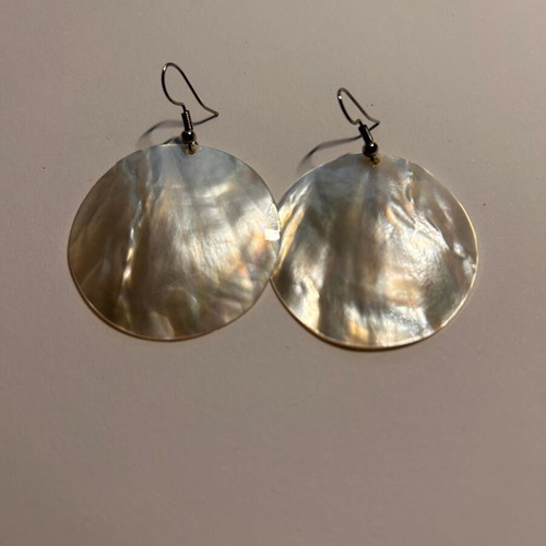 Mother of Pearl Earrings new, natural iridescent shell drops