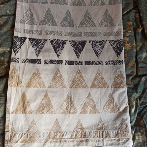 Semi-double bedsheet flat without elastic, like new, boho design