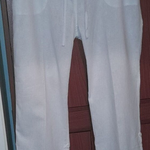 Women’s white summer pants linen cotton Bianco like new