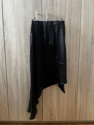 Killstar Kihilist Nova Asymmetric Satin Skirt new, size EU36/S, black