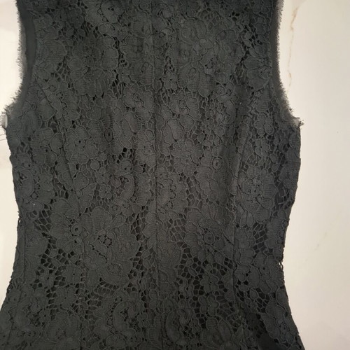 Lace sleeveless top United Colors of Benetton like new, black, size S