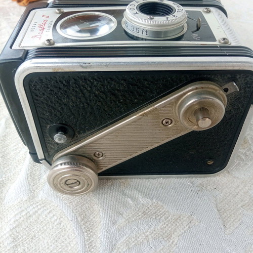 Kodak Duaflex II vintage camera used with flash accessory