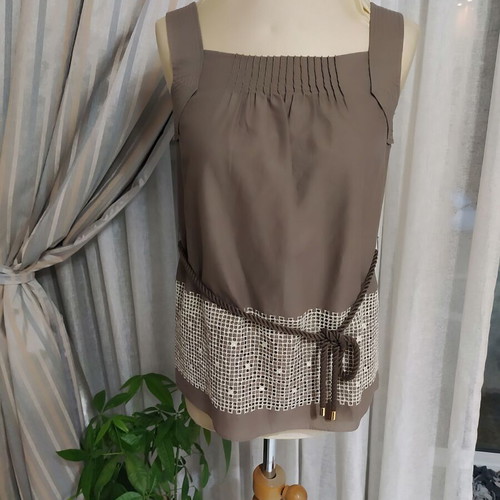 Brown blouse new with cord, size 38