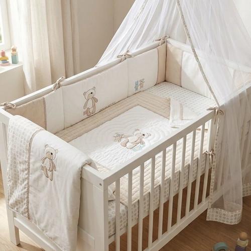 Mothercare baby crib bedding set like new, 4 pieces