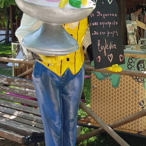 Decorative doll used for gelateria and pastry shops, fiberglass