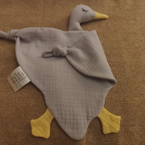 Baby comfort cloth, 100% cotton double gauze, light grey