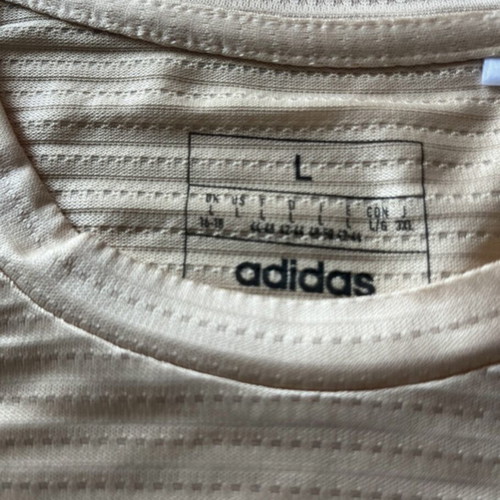 Adidas marathon t-shirts, pink and gold, size L