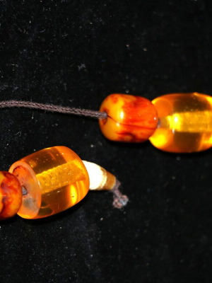 Komboloi with Camel Bone and Amber Handmade, New