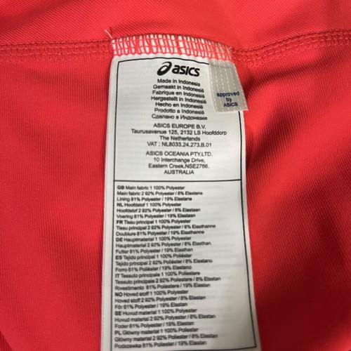 Φούστα τέννις Asics πλισέ σαν καινούργιο, κόκκινη και πορτοκαλί