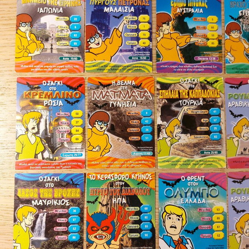 Scooby Doo cards used