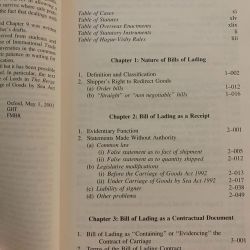 Carver on Bills of Lading professional book new