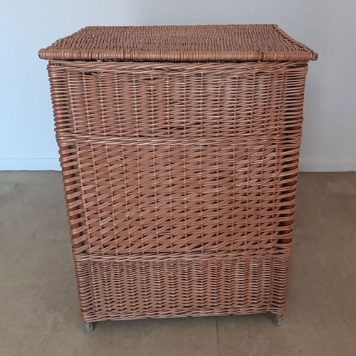 Wicker Storage Basket rectangular used with lid and handles