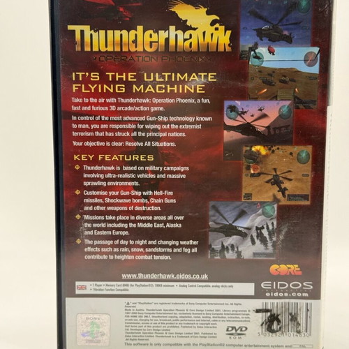 Thunderhawk PlayStation 2 (PS2) used action adventure