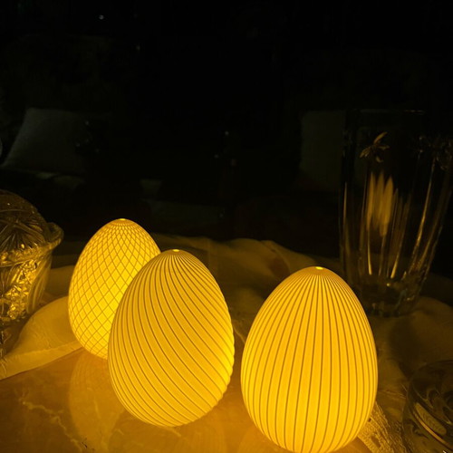 3D Printed Easter Eggs with LED Tealights New Decorative Lights