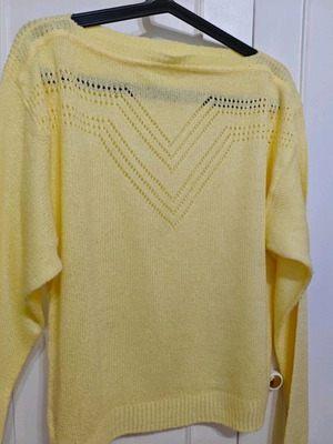 Vintage knitted jumper like new, yellow, size L