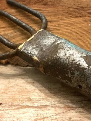 Fishing spear used, collectible old metal harpoon 1920-1930