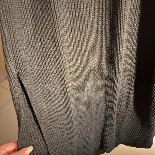 Black sleeveless knitted debardeur dress XL like new