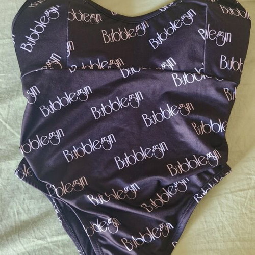 Bubblegun one-piece swimsuit, black and white