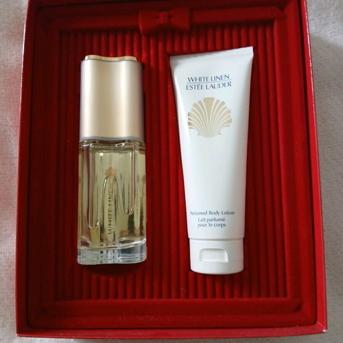 Estee Lauder White Linen perfume and body cream new gift set