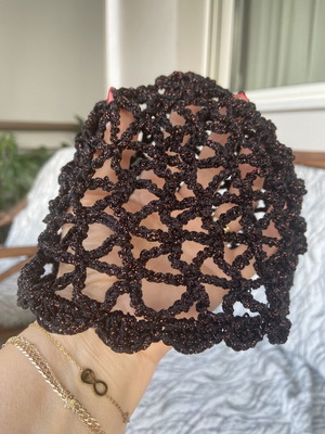 Summer hat black and bronze