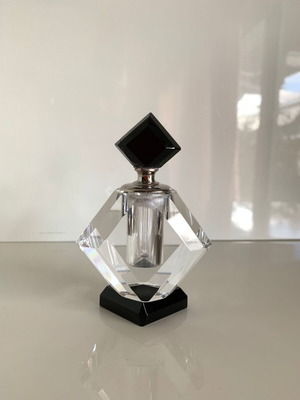 Glass perfume bottle used, fragrance container