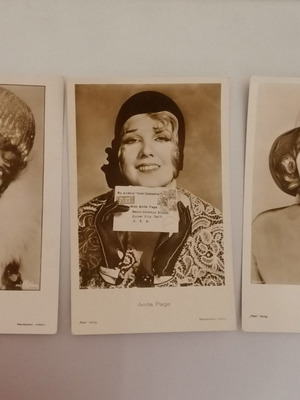 Postcards used, pack of 13 with foreign actors