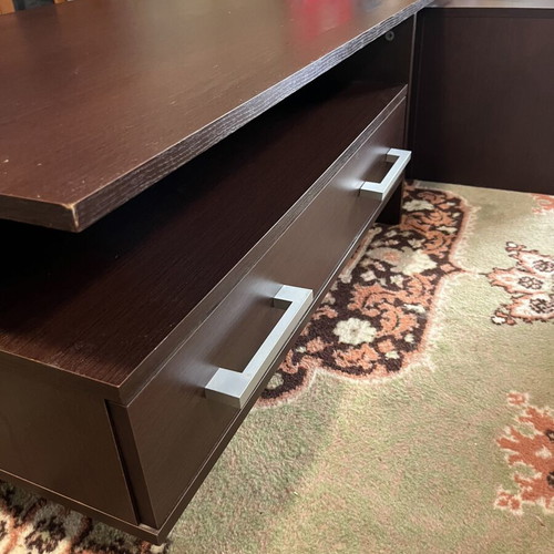 Coffee table Wenge 120x76x40 cm with 2 drawers and side table like new