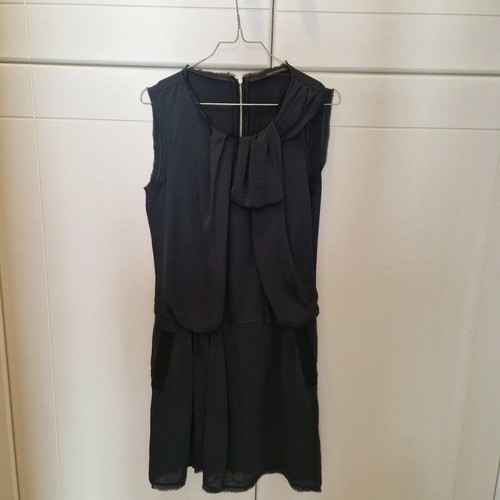Atos Lombardini dress used, small, dark green-blue