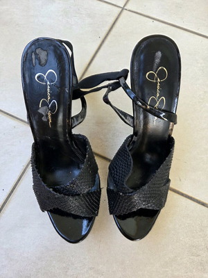 Πέδιλα Jessica Simpson μεταχειρισμένα, μαύρα, νούμερα 40-41
