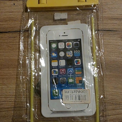 Waterproof case in yellow color, new