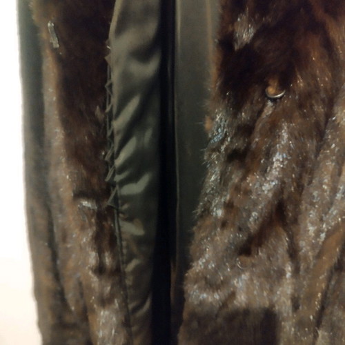 Fur genuine black 1m length size small/medium like new
