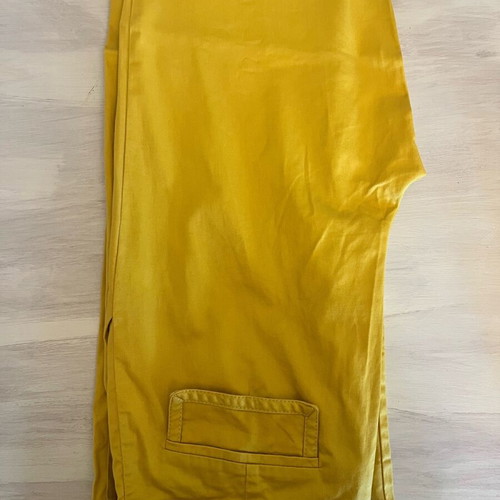 Yellow pants used, size Small, elastic fabric