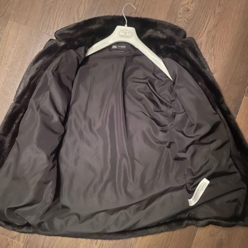 Zara long fur black-brown like new, size XS