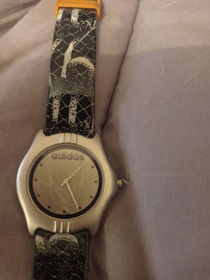 Adidas women's watch like new, black and silver