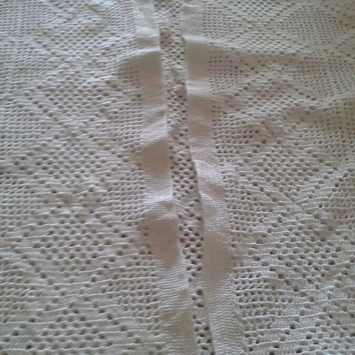 Knitted sleeveless vest handmade new white, size L