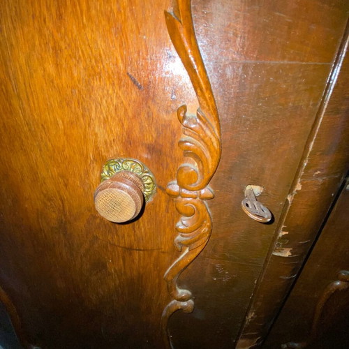 Vintage Trifylli solid wood wardrobe used