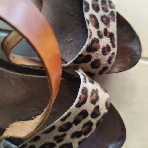 Sandals with heels used, size 37, platform style